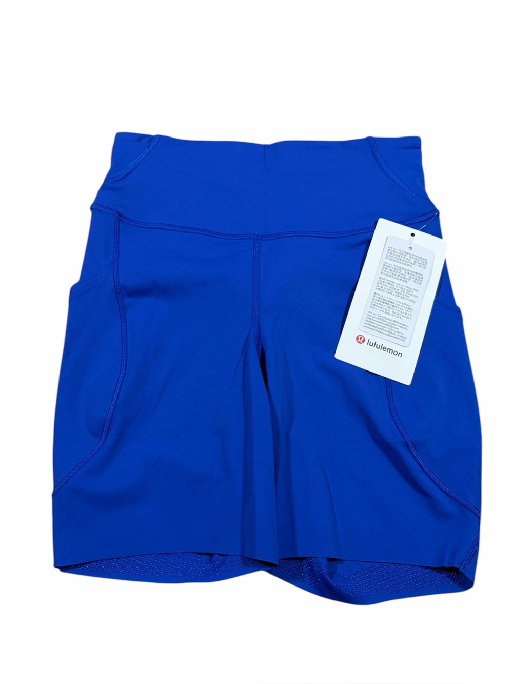 NWT Lululemon Fast and Free High-Rise Short 6" *Pockets (Beach Ball Blue) Size 4